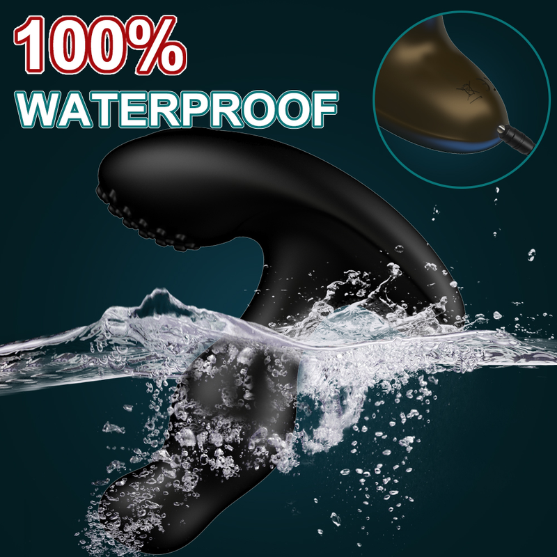 Drehen Sie 360 Grad männliches Prostatamassagegerät, kabellose Heizung, Butt Plug, Analvibratoren, Anus, Prostatastimulator_voghion.com