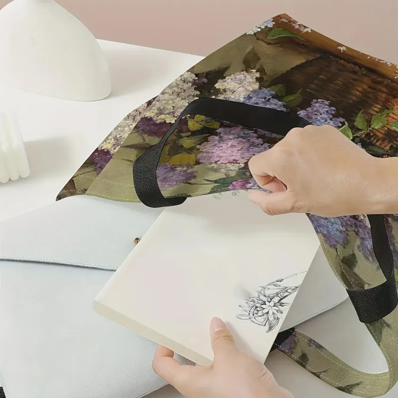 Borsa a mano stampata, zaino riutilizzabile alla moda, multifunzionale, borsa per la spesa in tela stampata 250321l_voghion.com