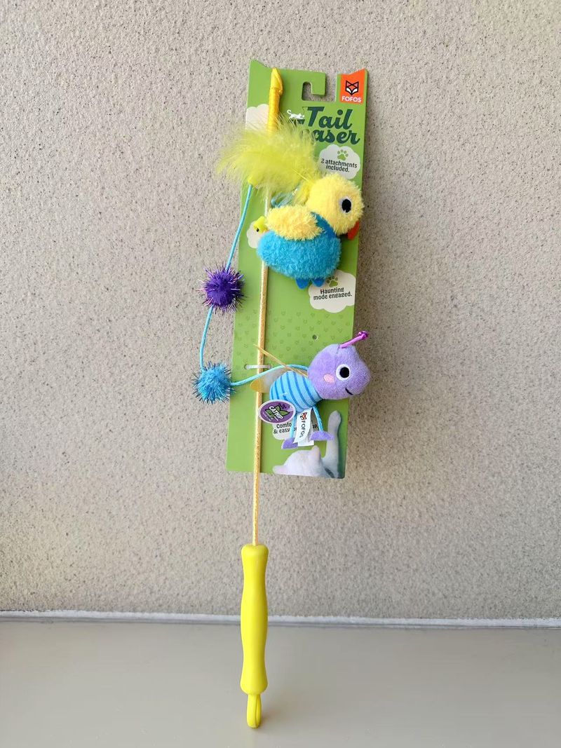 Two Foxes FOFOS Bacchetta Giocattolo Resistente e Resistente ai Morsi Autointrattenimento Interattivo Asta Teaser Forniture per Gatti_voghion.com