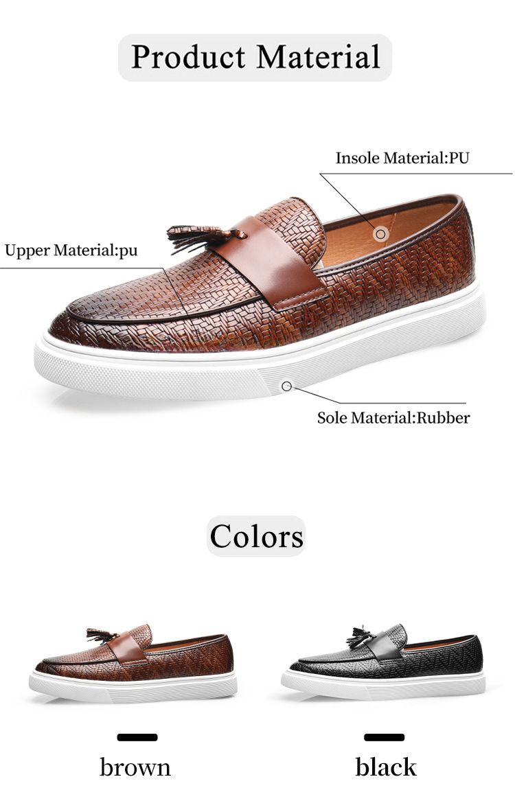 Herrenschuhe Slip-on Tassel Loafers Herren Freizeitschuhe All-Match Fashion Pattern Peas Schuhe Herren Auf Lager Generation_voghion.com