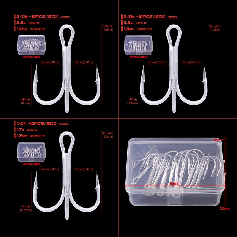 New High Carbon Steel Wide Belly Crank With Barbed Soft Worm Lure Single Hook 3 Specifications Mixed 10 Pieces Boxed_voghion.com