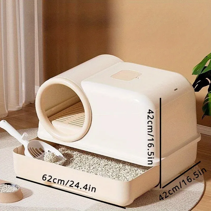 Plastic Fully Enclosed Milk Cake, Oversized Corridor Drawer, Cat Litter Box, Anti Sand And Anti Odor Toilet For Cats Cat Sandbox_voghion.com