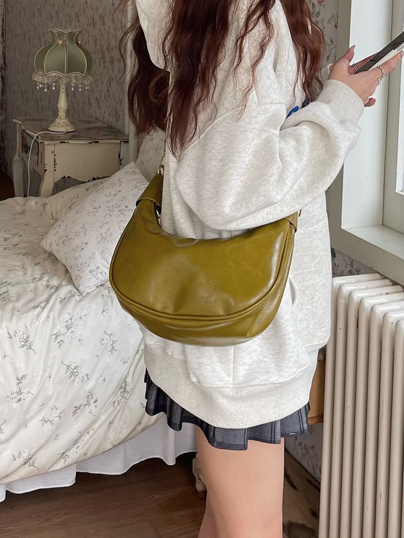 2024 New Underarm Ba: Versatile Dumplins, One Shoulder Crossbody Fashionable and Casual Texture, Small Ba, Women's_voghion.com