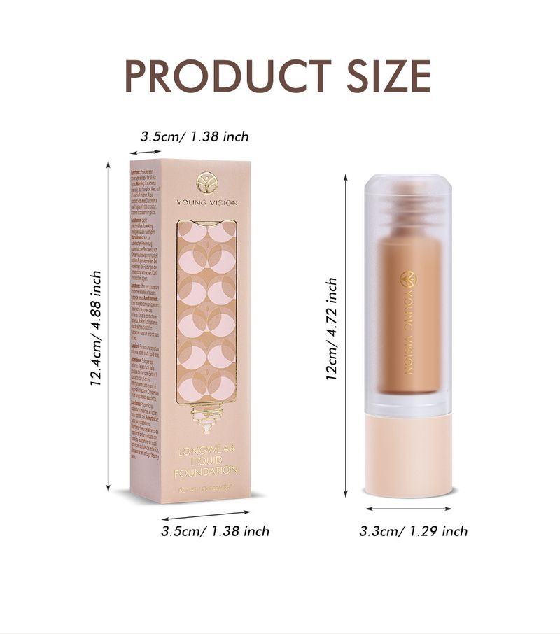 Face Foundation YOUNG VISION Bottom Press Liquid Foundation Removable Matte Not Easy To Remove Makeup Face Base Liquid_voghion.com
