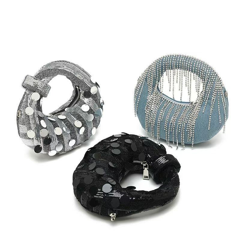 Niche Design Full Diamond Dumpling For Women 2025 Socialite Evening Casual Versatile Handbag Rhinestone Bag_voghion.com