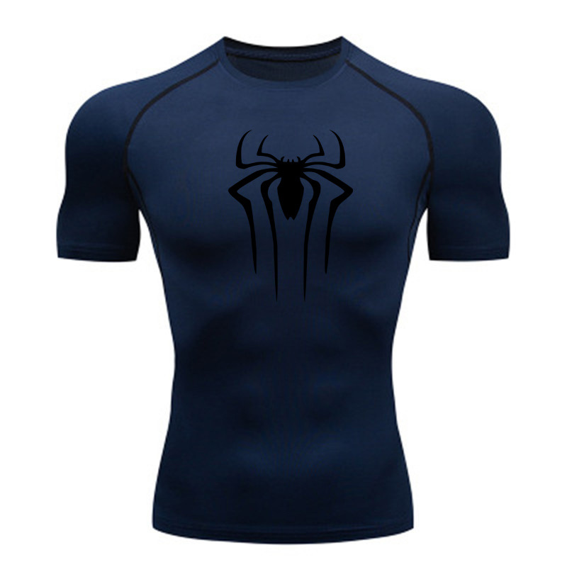 Herrkläder Kortärmade snabbtorkande kläder Sport T-shirt Löpbas Gym träningskläder Andas svett stretchiga tights_voghion.com