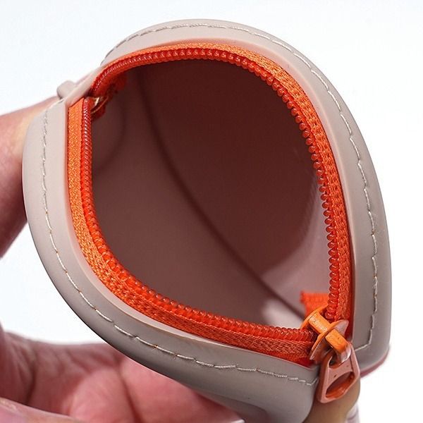Solid Color Creative Silicone Round Fashion Korean Version Accessory Bag Student Clutch Diving Material Coin Purse_voghion.com