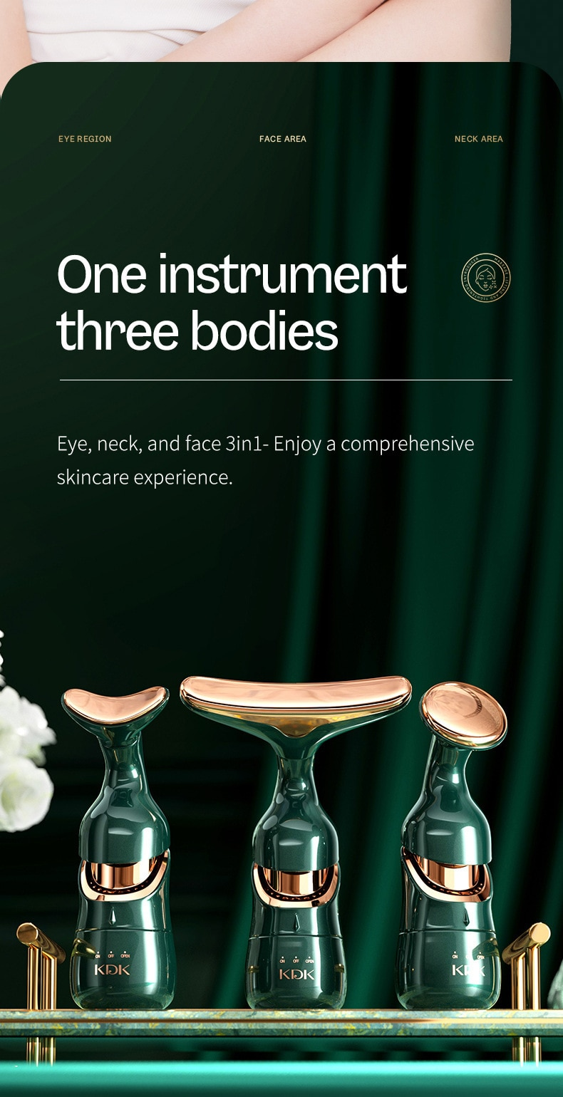 Massaggiatore viso HF a tutto tondo Collo Massaggio lifting occhi viso Ringiovanimento microcorrente Pelle antirughe Ca_voghion.com