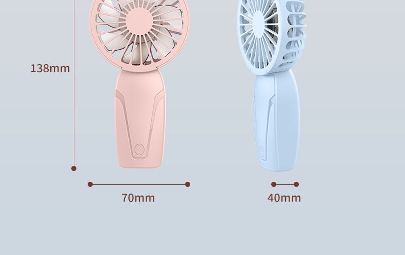 Ventilatore portatile piccolo, leggero, in ABS, dall'aspetto carino, ricaricabile tramite USB, per il raffreddamento in movimento._voghion.com