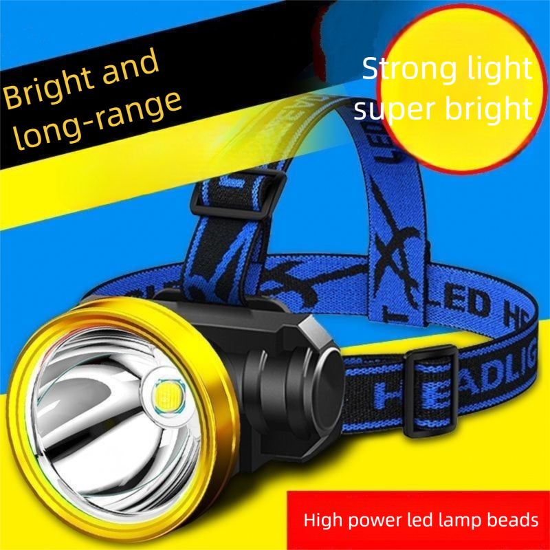 LED Headlamp High Brightness Super Bright Head-Mounted Flashlight Outdoor Home Long-Range Rechargeable Night Fishing_voghion.com