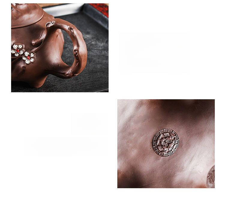 Teiera a molla con beccuccio lungo in argilla Yixing Zisha Zhu, fatta a mano, filtro con foro a sfera, teiera in ceramica di grande capacità per il tè Kung Fu._voghion.com