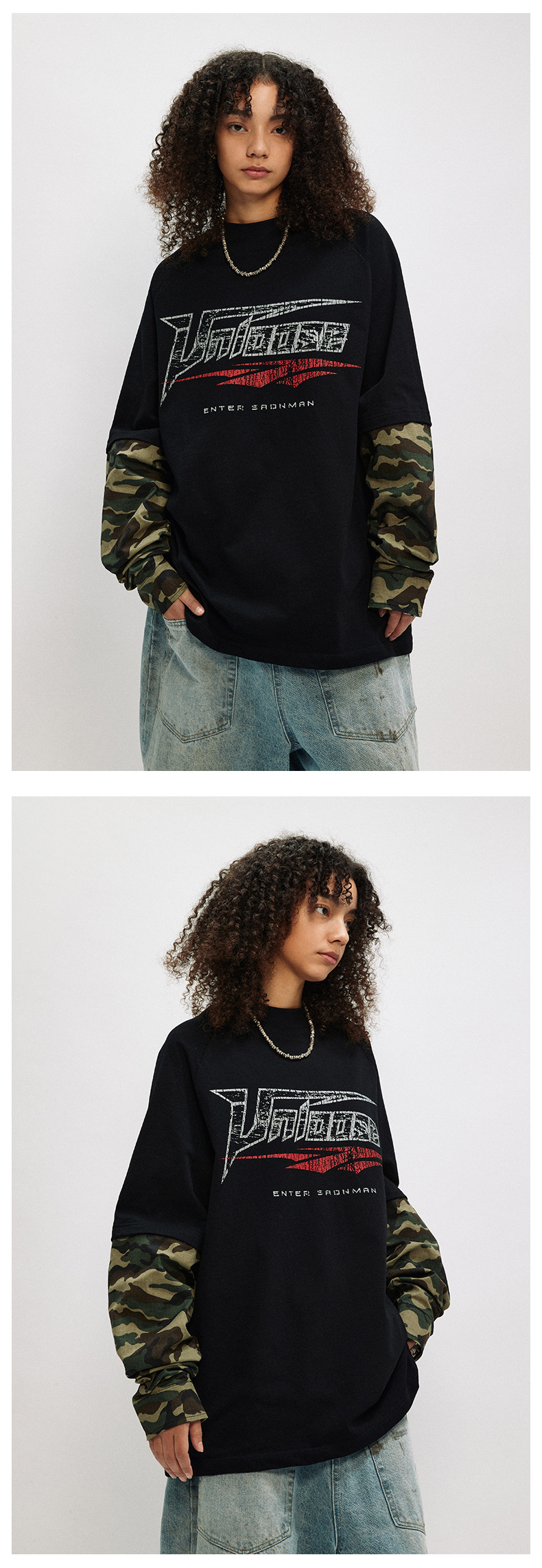 Herrenbekleidung Zweiteiliges Unterhemd mit bedruckten Camouflage-Spleißtopps für Herren_voghion.com