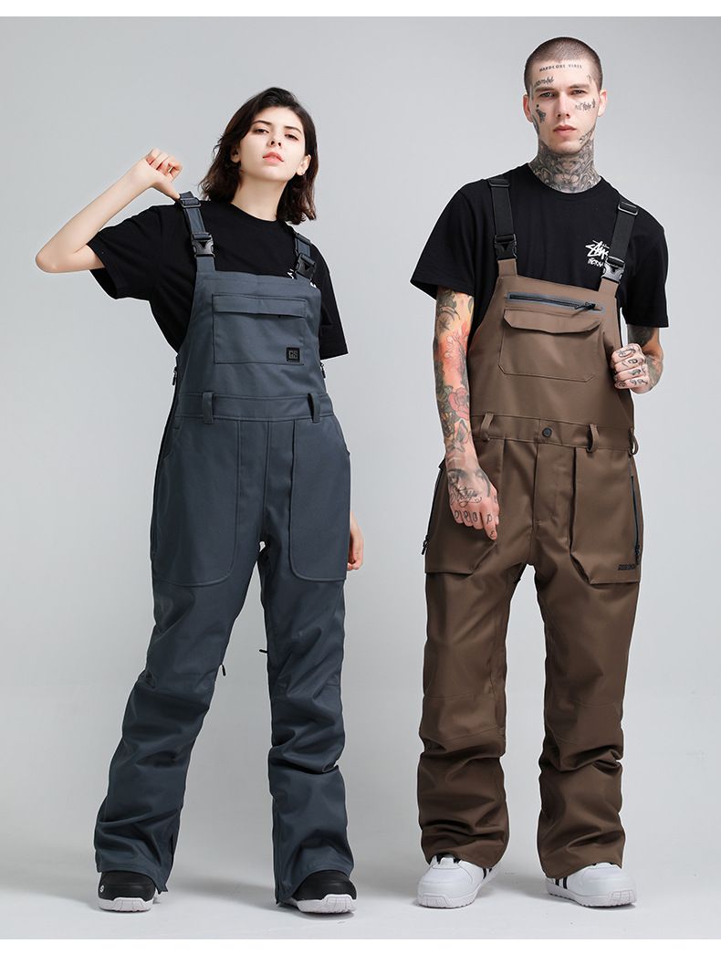 Lyžařské kalhoty Gsouslow Strap Pánské volné nepromokavé teplé zimní kalhoty Jednodílná dámská jednodílná lyžařská souprava_voghion.com