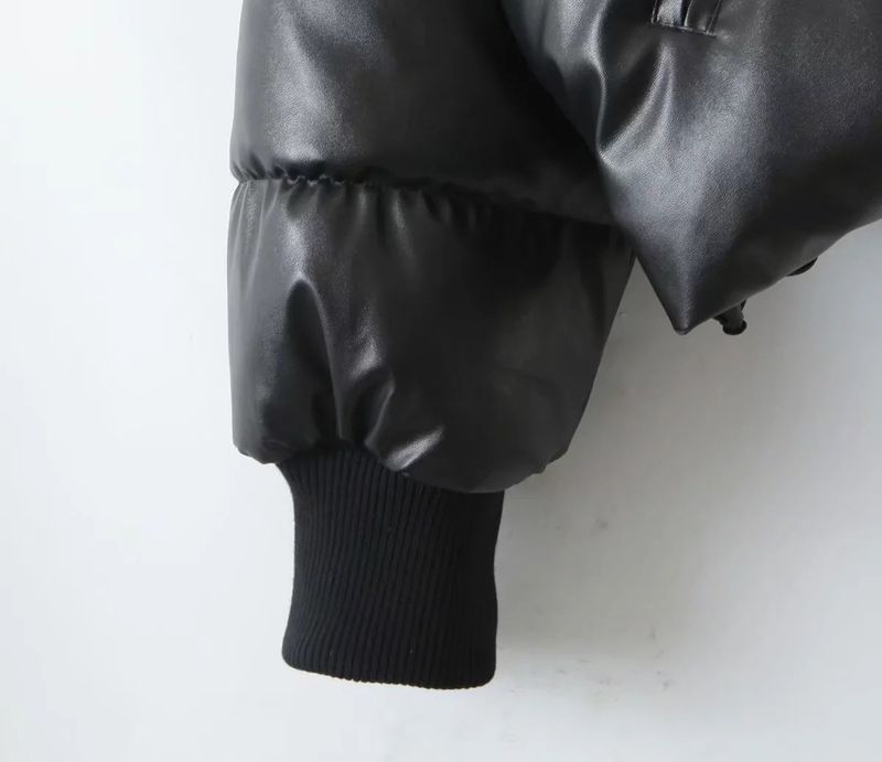 Women's clothing Women's cotton coat new stand-up collar zipper pocket thickened warm cotton coat 8AS2305A_voghion.com