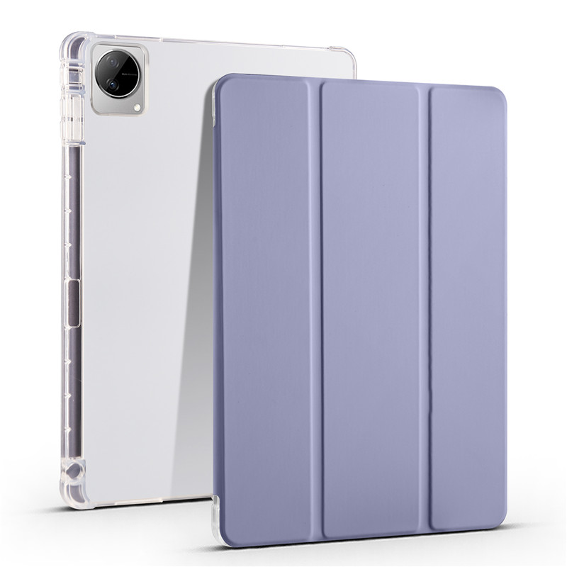 For Vivo Pad Tablet Case 2022 11 inch Tri Fold Solid PU Leather Soft TPU Back Shell For Vivo Pad 11 Cover With Pen Slots Funda_voghion.com