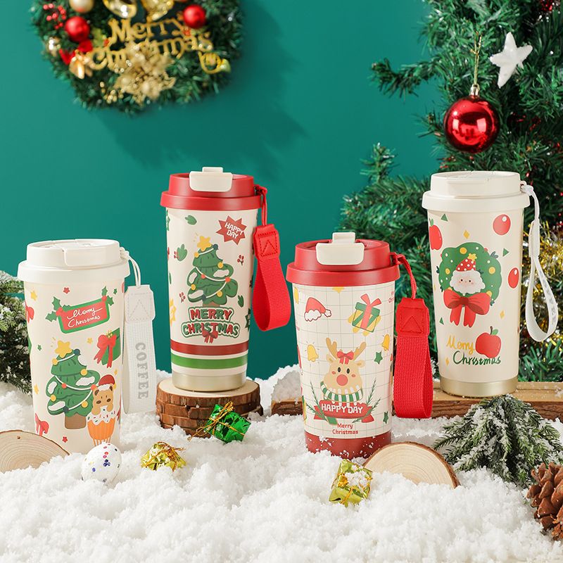 Tazza da caffè in acciaio inossidabile 316 di Natale, doppia tazza termica per bevande, tazza per acqua femminile, regalo di Natale, piccola tazza regalo personalizzata_voghion.com