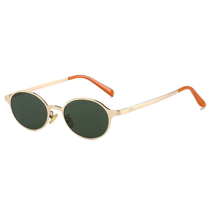 Fashion Oval Narrow Frame Sunglasses Women's Small Face High Sense Summer Sunscreen Sunglasses UV Protection_voghion.com