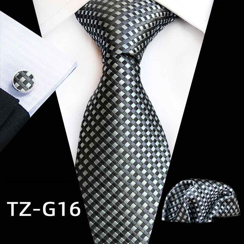 Unisex miesten solmio neliö Taskupyyhe Kalvosinnapit kolmiosainen lankavärjätty jacquard työpukutarvikkeet_voghion.com