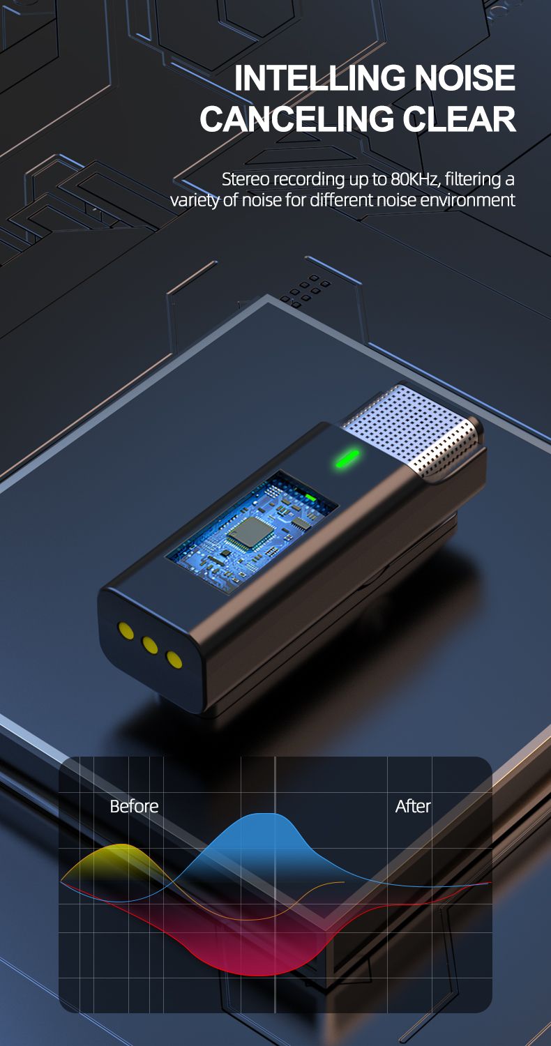 Professional Noise reduction 4 Wireless Transmitters with 1 Receiver Cordless Lavalier Microphone_voghion.com