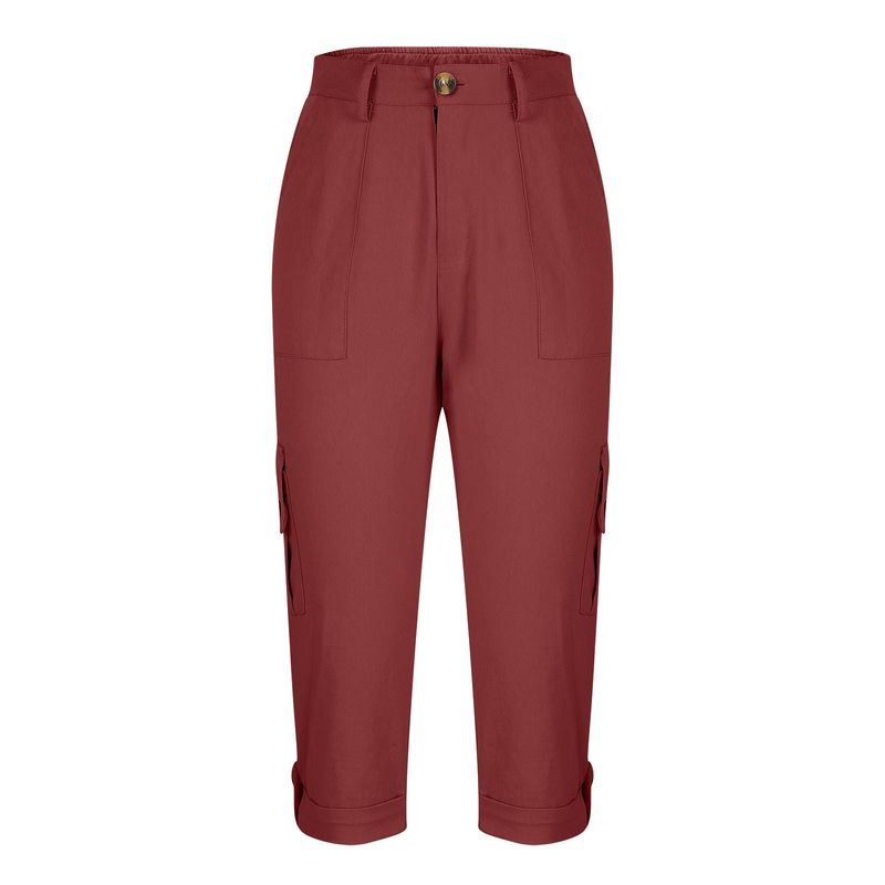 Women's Capris Joggers Mid Rise Cropped Cargo Pants Summer Quick Dry Hiking Pants With Multi Pockets Lightweight Summer Bottoms_voghion.com