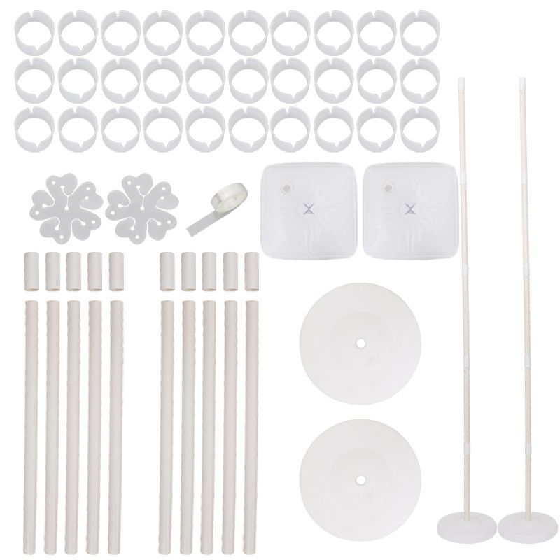 Kit de base de suporte de coluna de água de PVC para festas de aniversário, casamentos e eventos - opções de altura de 1,5 m/1,2 m/0,9 m_voghion.com