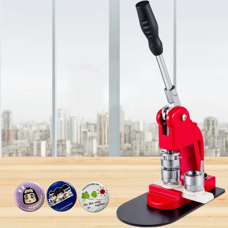Parts 25mm Button Button Pin With1000 And Badge Maker Maker InstallationFree Pcs In Machine 1 Machine Circle Button Cutter DIY_voghion.com