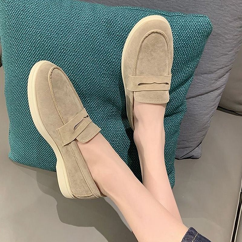 SHLIANG Mode Wildleder Fahren Schuhe Leder Frauen Casual Schuhe Marke Design Weiche Frauen Loafers Mokassins Slip Auf Freizeit Wanderschuhe Y0270_voghion.com