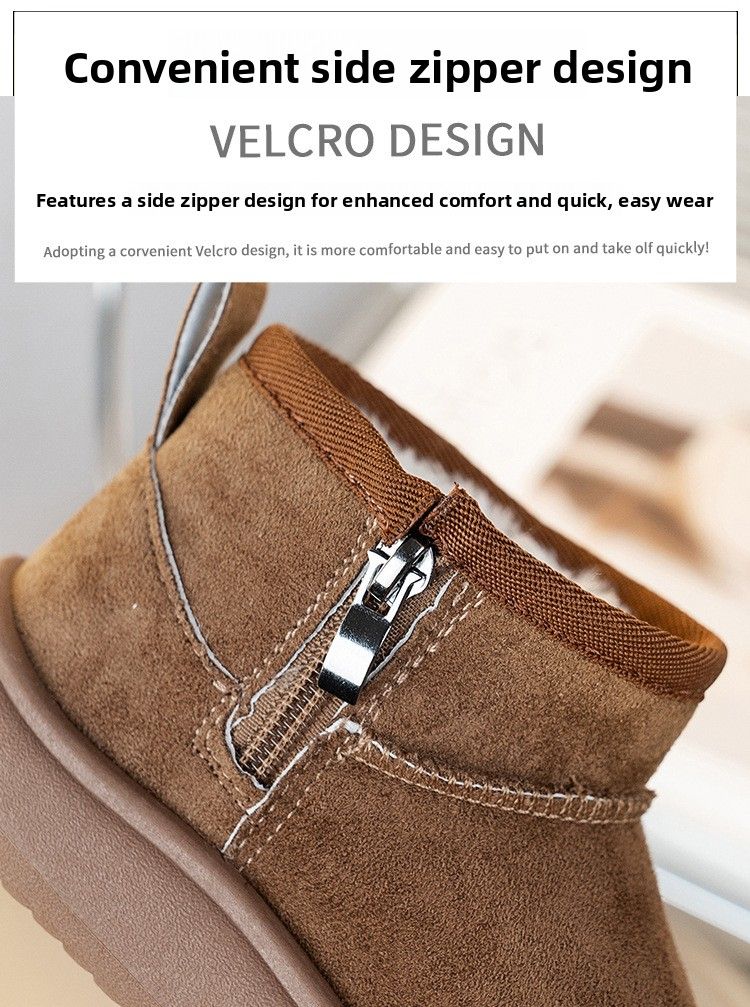 2025 Winter Neue Sport Stil Kinder Schnee Wildleder Anti-Kick Geschlossen-Zehe Jungen Und Mädchen Warme Für Ältere kinder Baumwolle_voghion.com