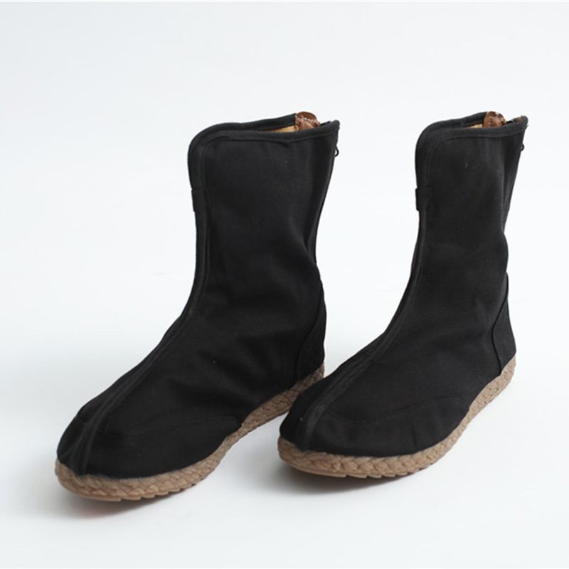 25 Nieuwe katoenen en linnen enkelvoudige ademende platte casual laarzen voor heren, unisex Le Fu-schoenen_voghion.com
