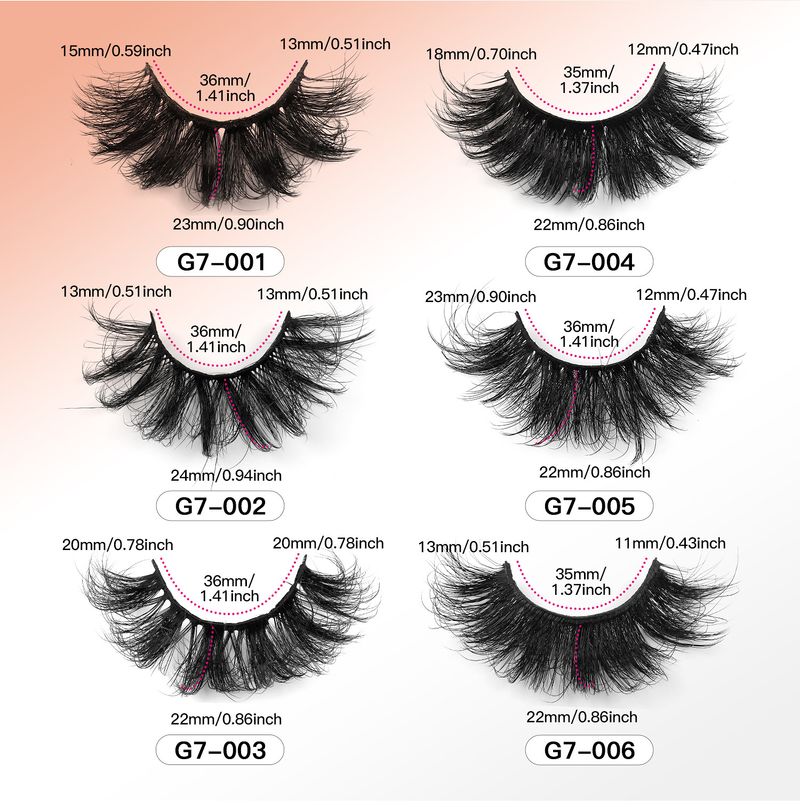 7 Pairs of False Eyelashes Volumize and curl eyelashes_voghion.com