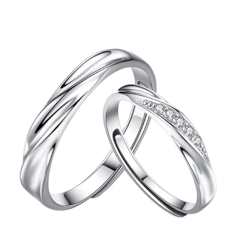 Coppia di orecchini per uomo e donna, semplici, alla moda, eleganti, in stile coreano, con corona in zircone regolabile, con diamanti simulati._voghion.com