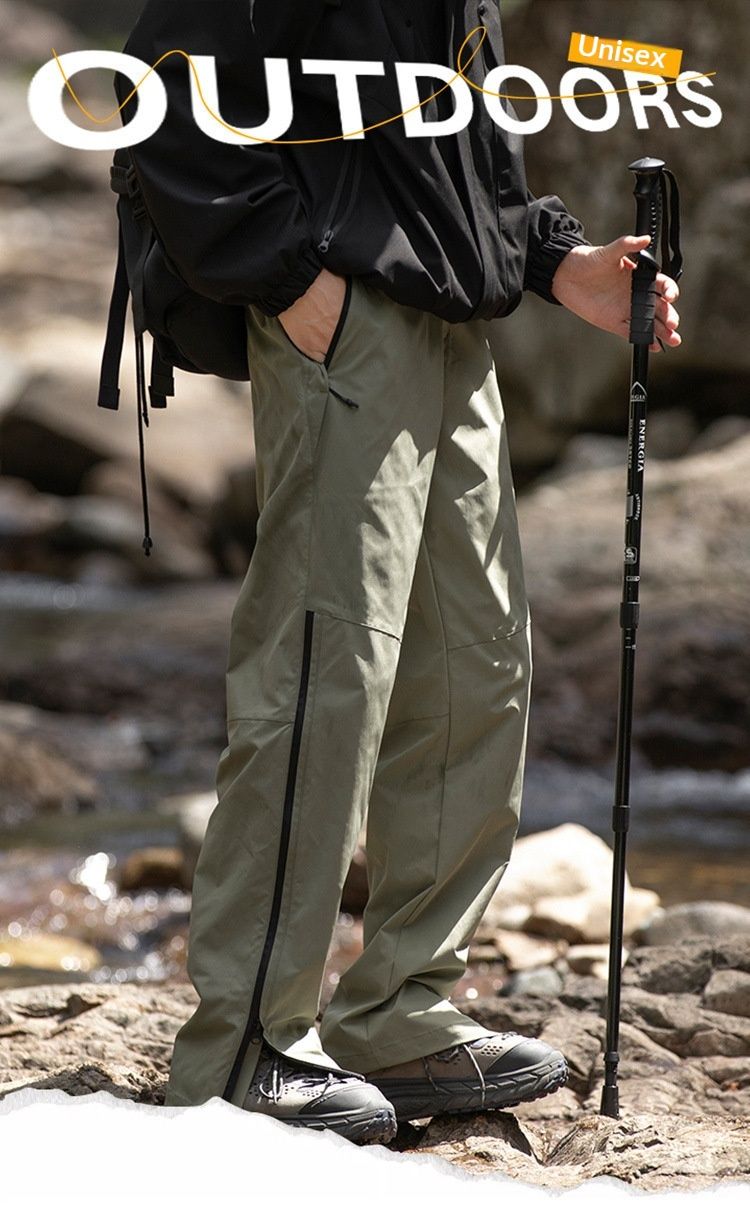 001 Spring And Autumn Outdoor Waterproof Hiking Men, Functional Zipper Straight-Leg Cargo Casual Pants For Men_voghion.com