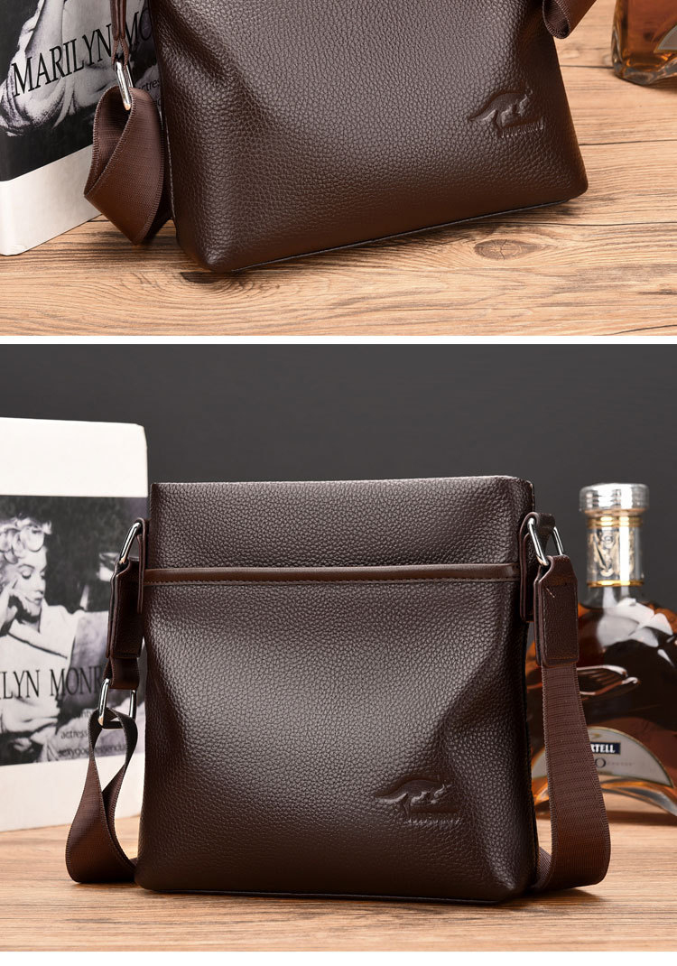 Men's bag first-layer cowhide shoulder crossbody bag genuine leather men's bag business casual backpack hanging bag trendy_voghion.com