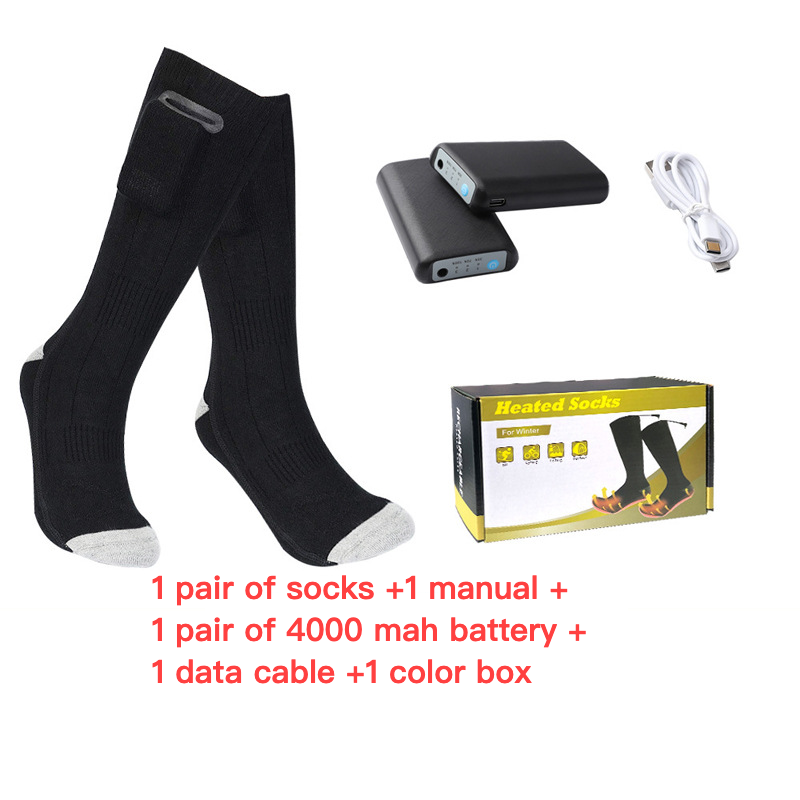 Piiriülesed nutikad elektrisoojendussokid, pika toruga soojad sokid, USB temperatuuriga reguleeritava elektriküttesokid, soojendussokid_voghion.com