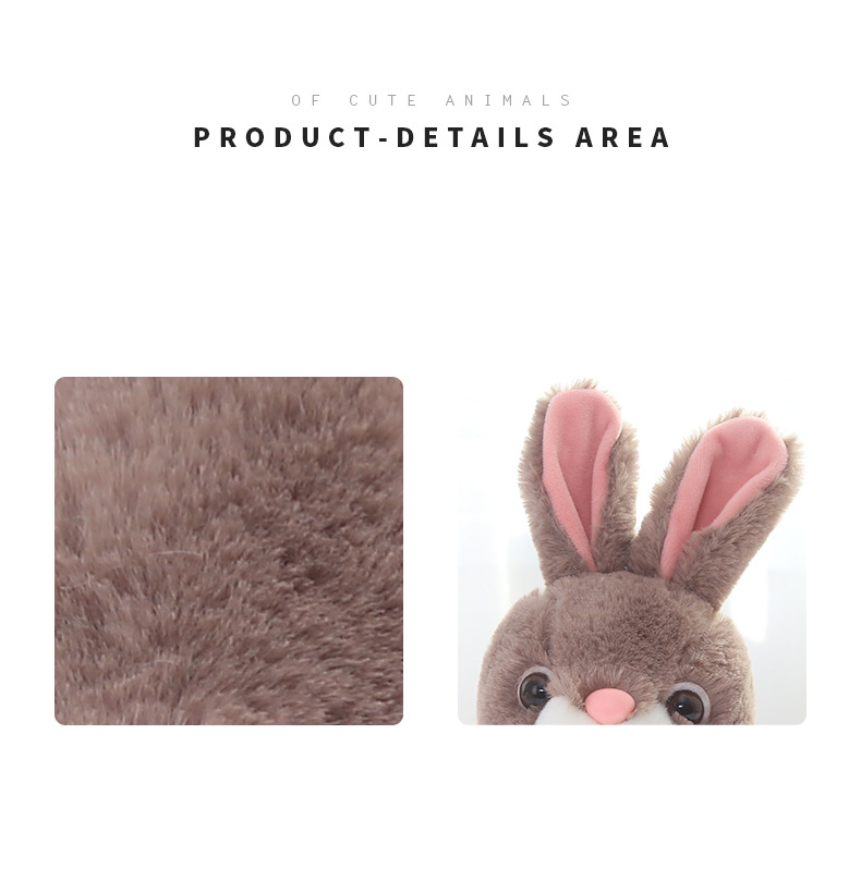 Toy White foot wild rabbit plush toy sleep doll Rabbit doll plush toy gift for children_voghion.com