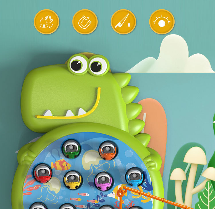 Plateau de pêche magnétique pour enfants, puzzle d'éducation précoce, développement d'un ensemble de jouets de pêche interactifs parent-enfant_voghion.com