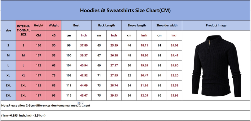 Herensweater met lange mouwen, twist, halve hoge hals, rits, gebreide kleding van onderaf_voghion.com