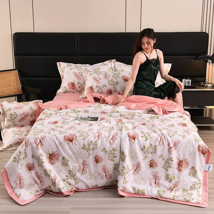Set di piumoni estivi lavabili in Tencel - 4 pezzi, rinfrescanti e setosi, traspiranti e ipoallergenici_voghion.com