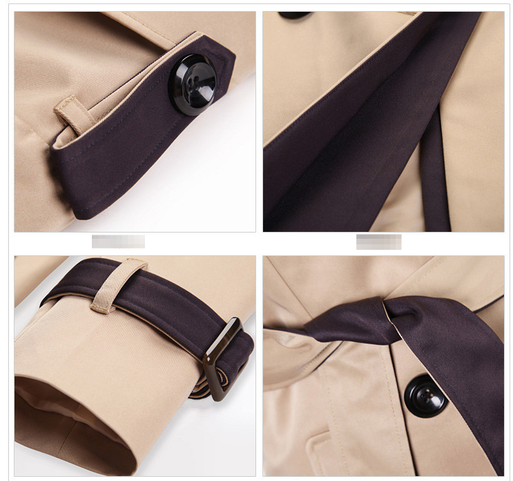 Trench doppiopetto da donna – Giacca a vento in stile coreano, color cachi e nero, dalla S alla 3XL (alla moda e versatile)_voghion.com
