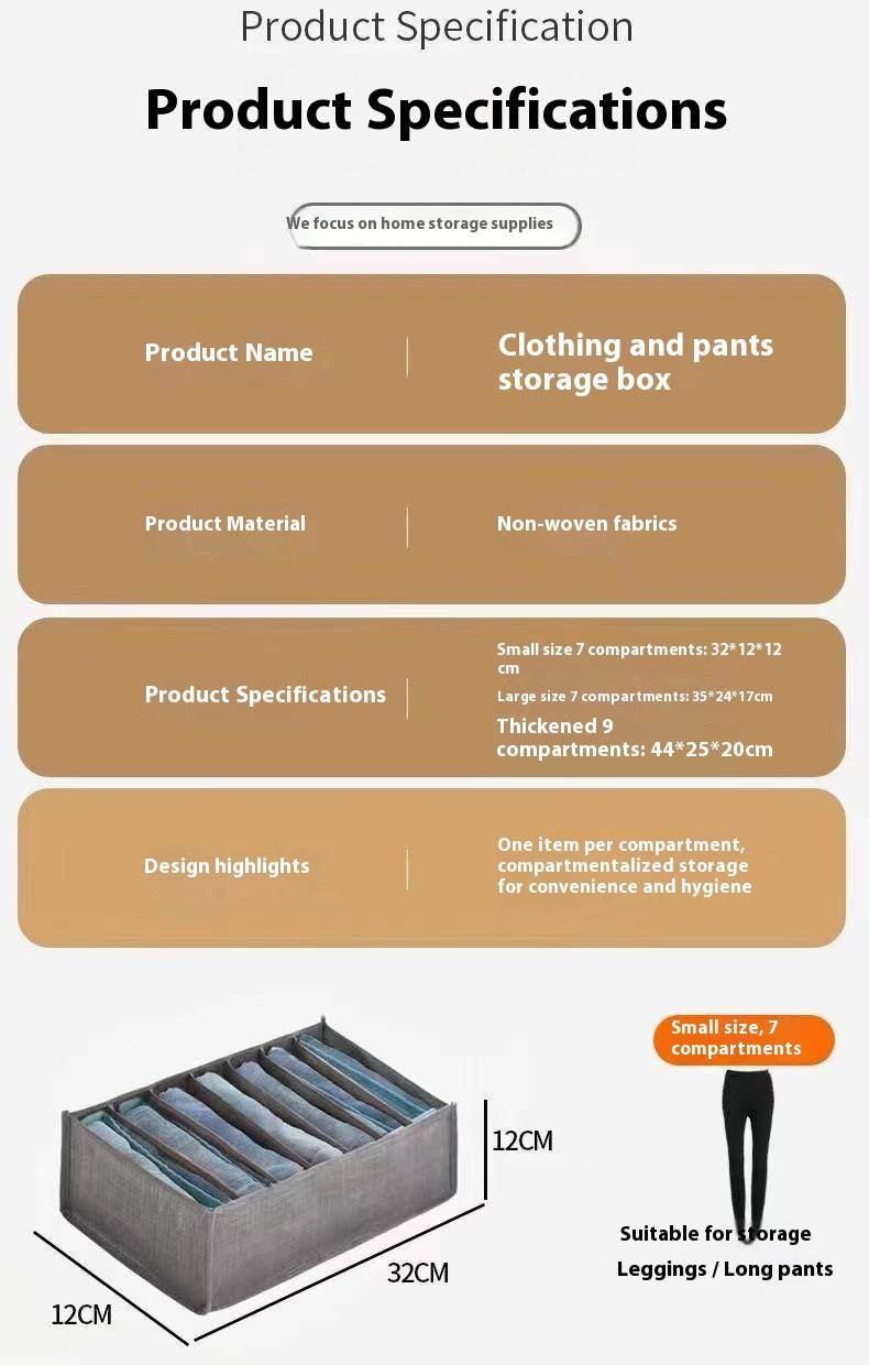 Versatile Fabric Storage Box With Dividers - Foldable, Stackable Organizer For Clothes, Underwear, Socks (40x40x25cm, 18L Capacity, Silver Gray)_voghion.com