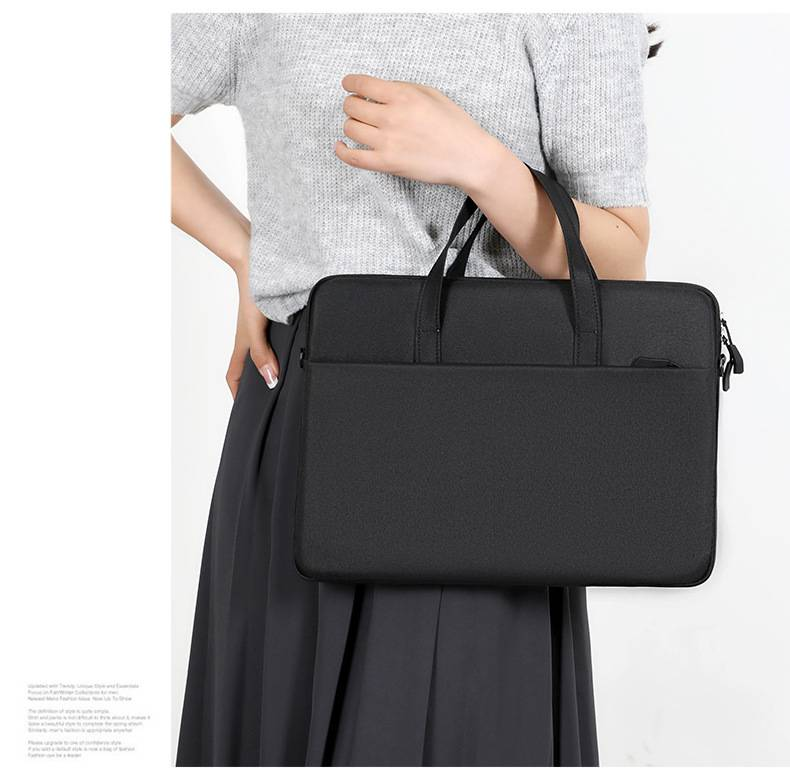 14-inch Portable Laptop Bag For Both Men And Women, Waterproof Conference Briefcase_voghion.com