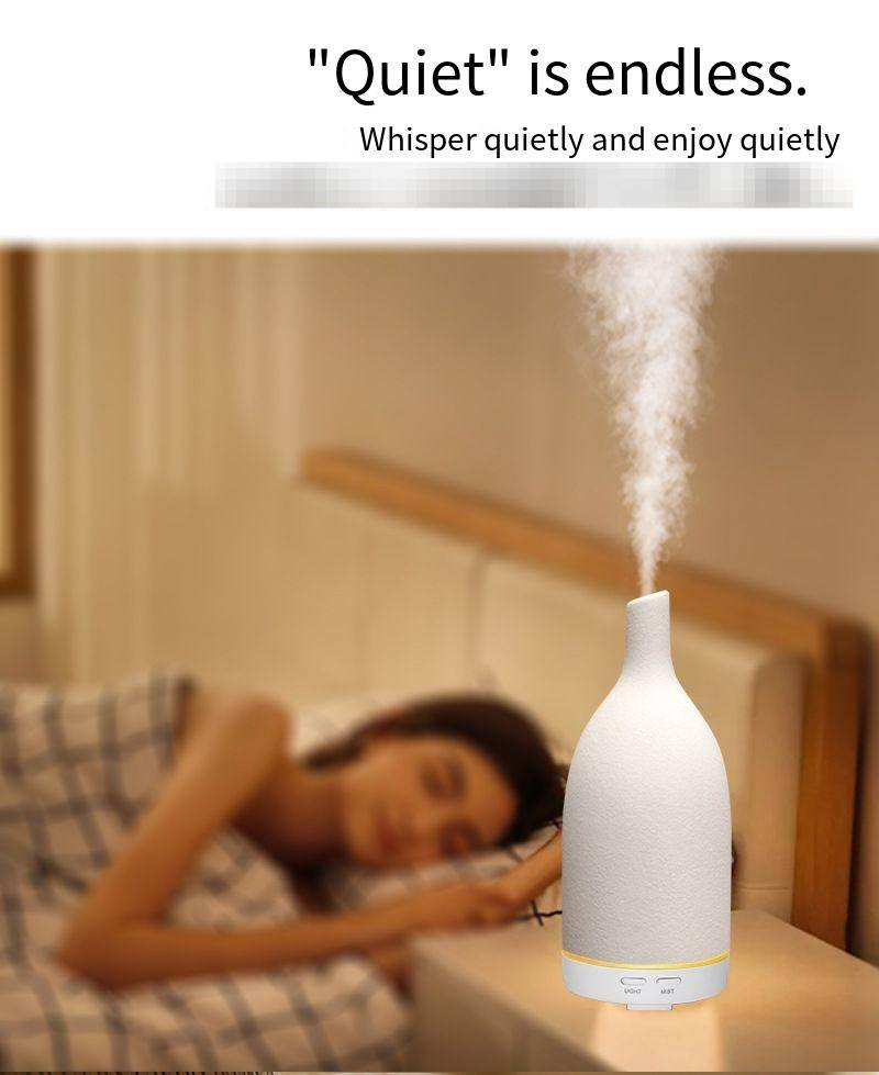 Ceramic Night Light Atmosphere Cylinder Long Spout Desktop Bedroom Household Air Humidifier_voghion.com