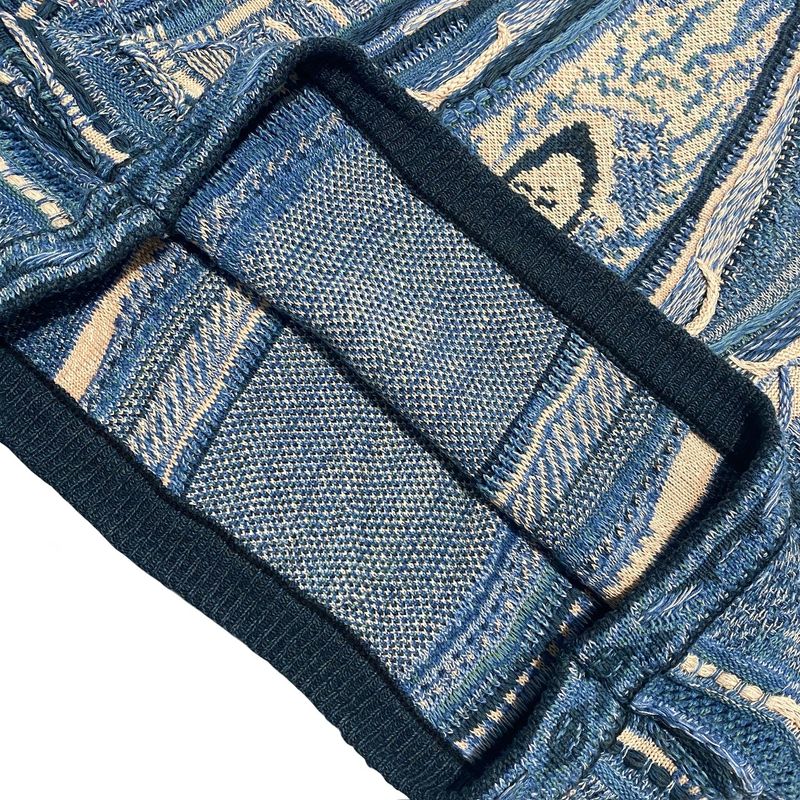 Maglione girocollo lavorato a maglia in stile etnico a contrasto vintage, con ritratto, in jacquard, taglia grande_voghion.com