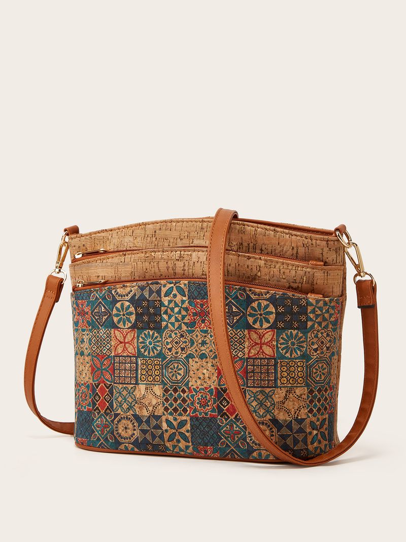 Vendita calda transfrontaliera 2025 Nuova borsa a tracolla monospalla retrò in stile etnico da donna con personalità alla moda e corteccia d'albero_voghion.com