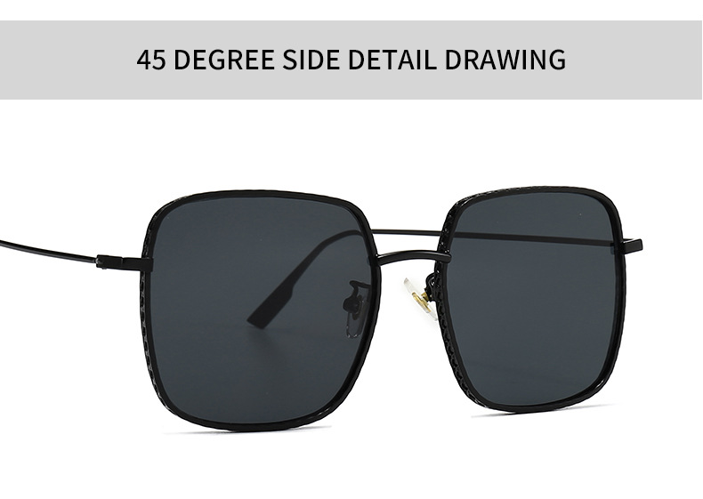new modern retro square frame sunglasses INS style street style big-name sunglasses 8030_voghion.com