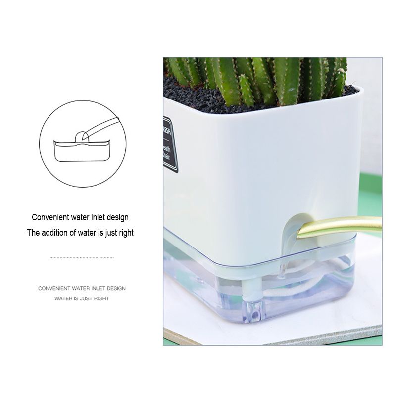 Neuer selbstbewässernder Blumentopf aus magnetischem Kunststoff mit selbstabsorbierendem Baumwollseil für zwei Etagen – ideal für den Garten._voghion.com