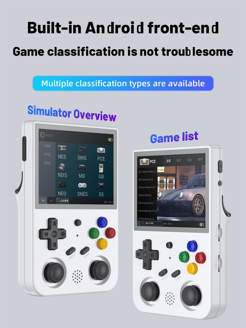 ANBERNIC RG353V/VS Game PS Mini Vertical Arcade FC Sega Game God Of War Handheld Console_voghion.com