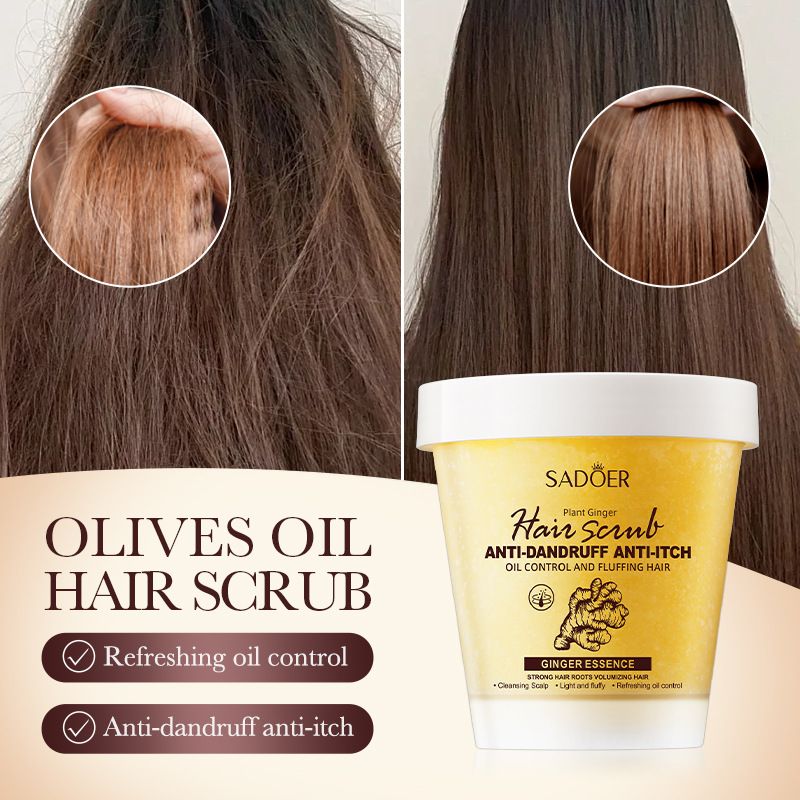 SADOER Ginger oil control fluffy hair cleansing cream dandruff removal shampoo in full English_voghion.com