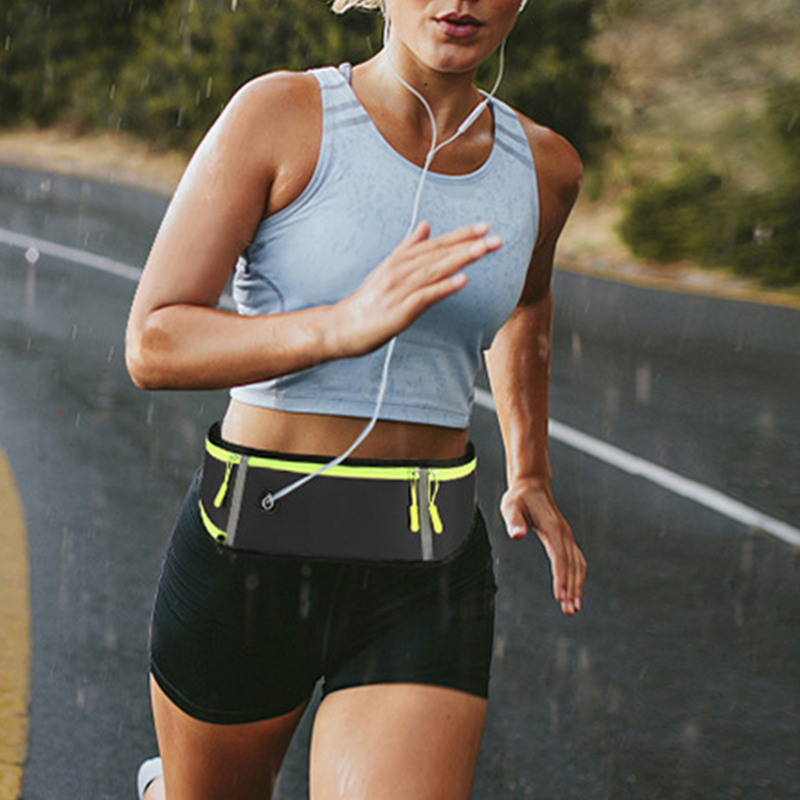 Lihanbao midjeväska Multi-användning vattentät Oxford tyg justerbar headset hål bältesväska för sport_voghion.com