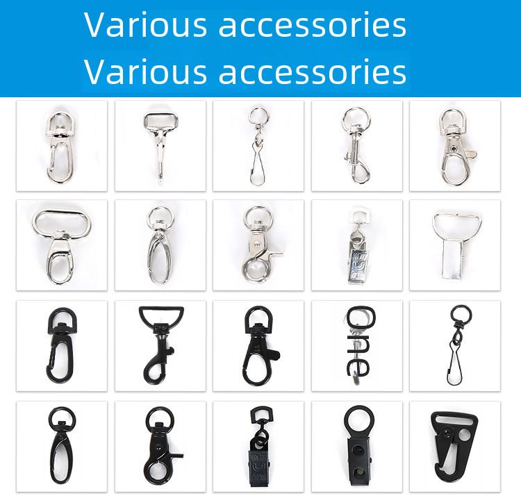 Cross-border 10mm Hollow Lanyard Rotating J-shaped Hook Clip Badge Mobile Phone Sling Camera Trendy Neck Lanyard_voghion.com